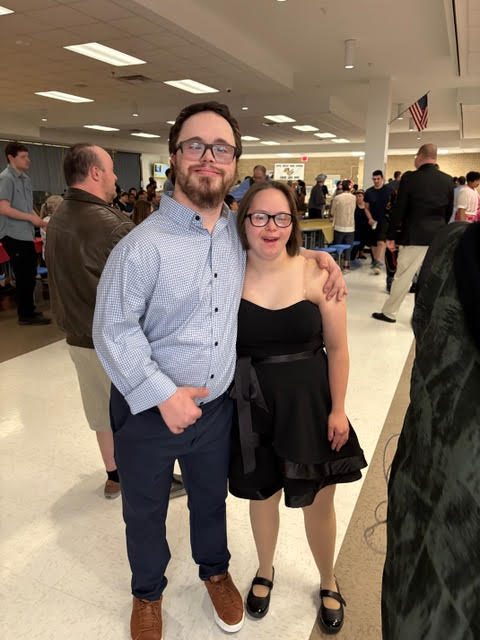 Matthew and Angela dressed up for a formal dance
