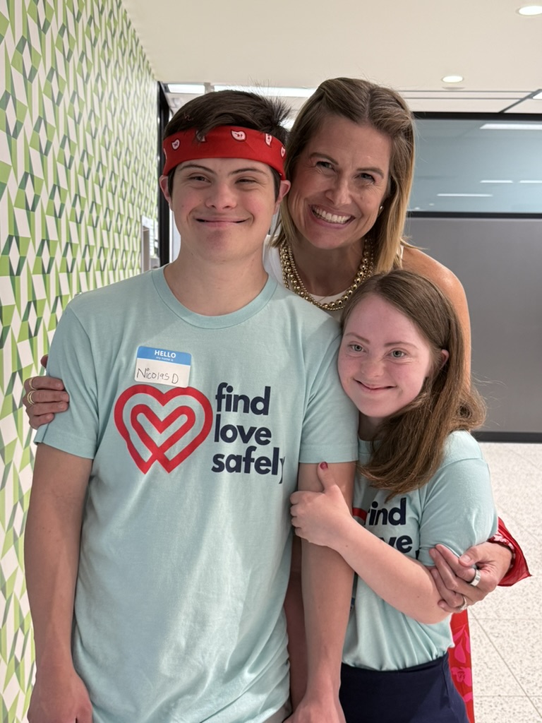 Katherine with Nicolas and Stella